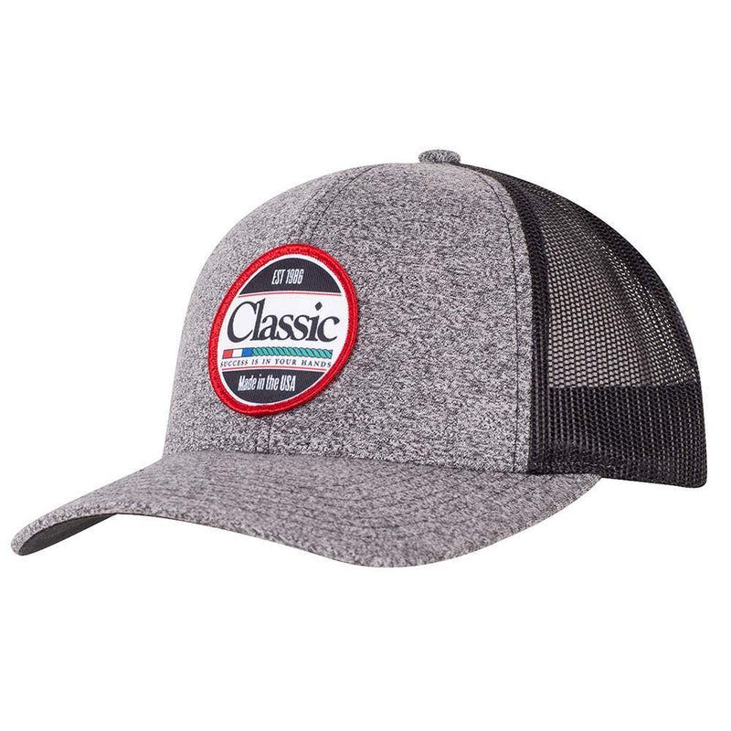 Classic Black Heather/Black Patch Logo Cap