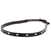 Black Lizard Print with Diamond Concho Hat Band