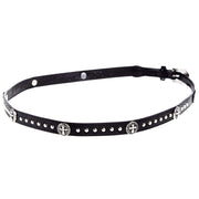 Black Hat Band with Cross Conchos