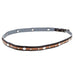 Black and Brown Hat Band with Diamond Conchos