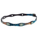 Multi Colored Feather Hat Band with Patina Conchos