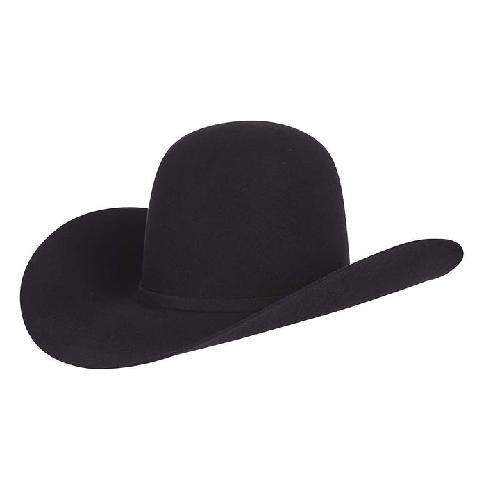 7X Black 4 /4" Brim Open Crown Felt Cowboy Hat