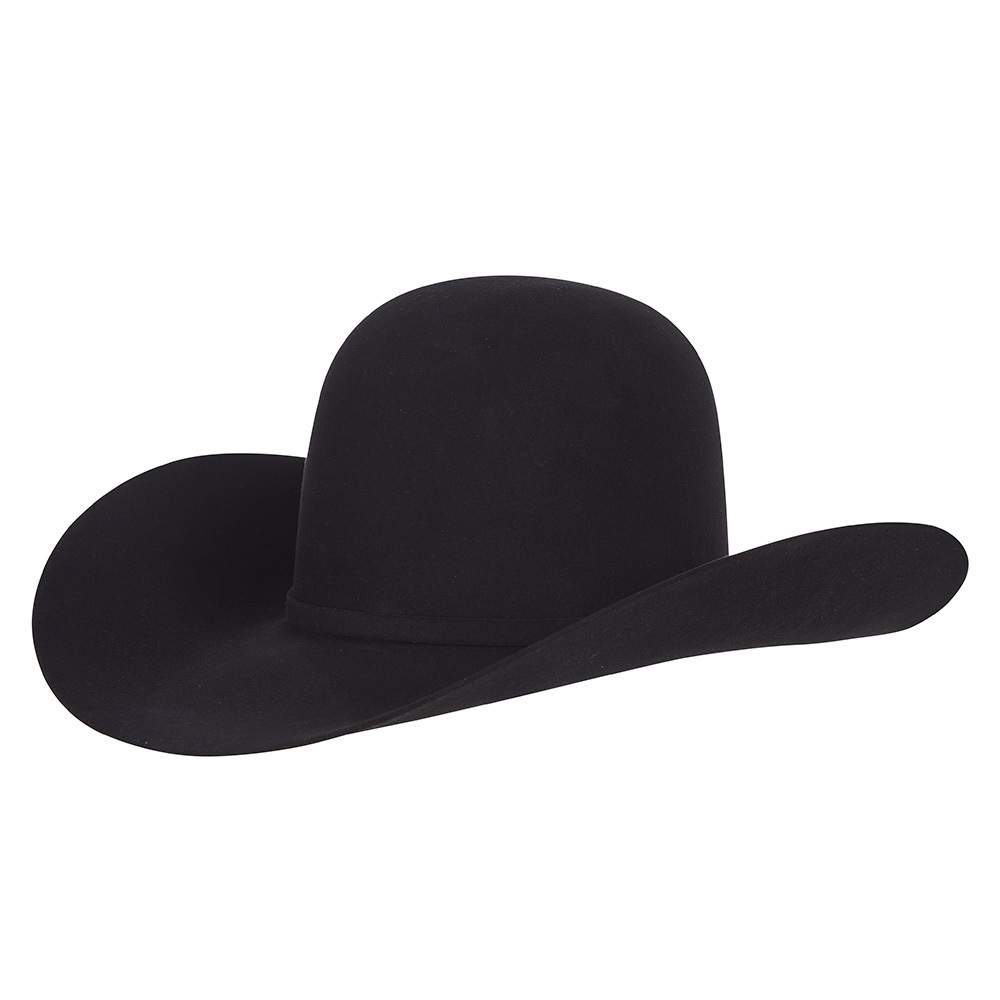American Hat Co 10X Black Open Crown Felt Cowboy Hat