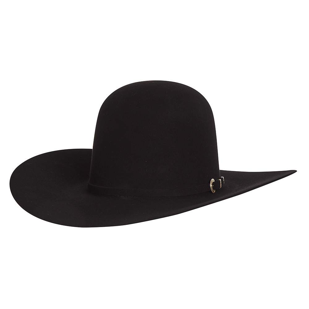 American Hats 40X Black Open Crown 4 1/4in Brim Felt Cowboy Hat