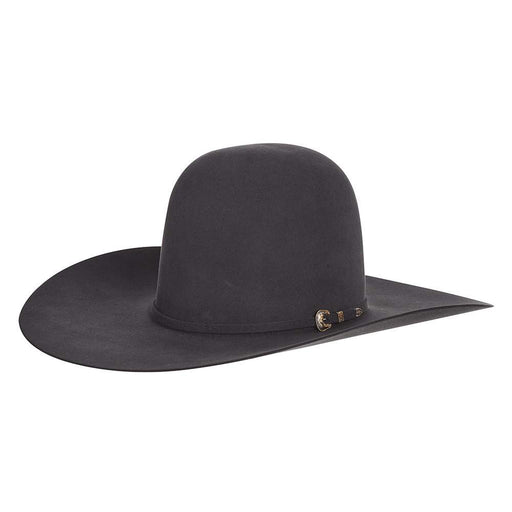 60X Charcoal Open Crown 4 1/2" Brim Self Band Felt Cowboy Hat