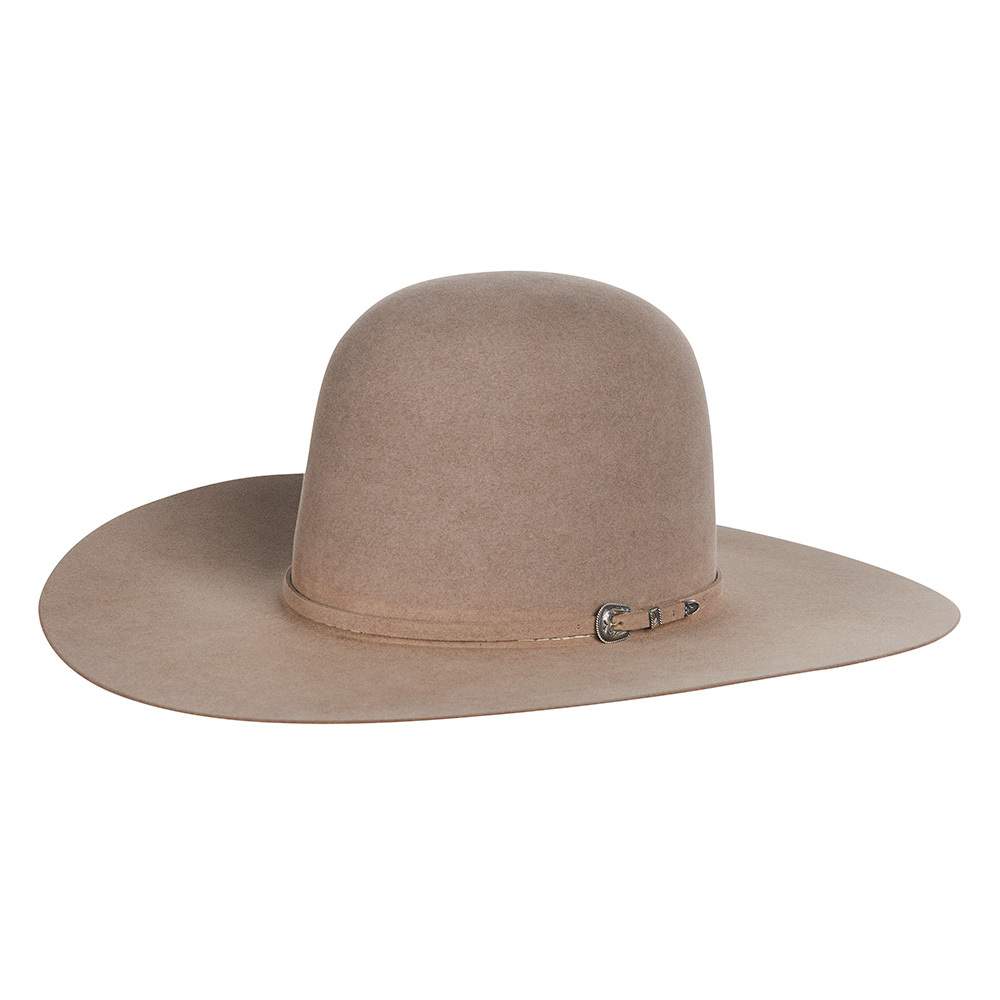 Rodeo King Natural 100X Self Band Brim Open Crown Felt Cowboy