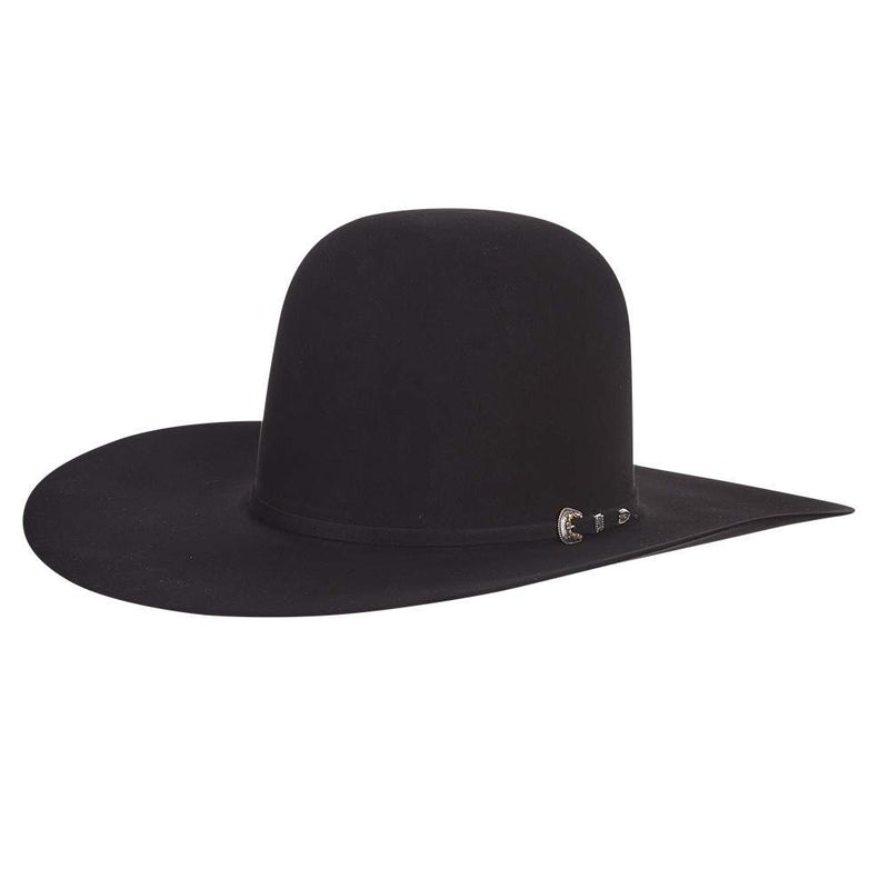 100X Black 4 1/2" Brim Felt Cowboy Hat