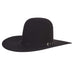 100X Black 4 1/2" Brim Felt Cowboy Hat