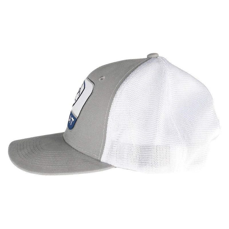Mens Grey Ariat Patch Cap