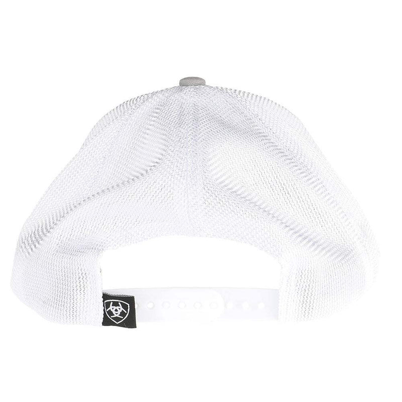 Mens Grey Ariat Patch Cap