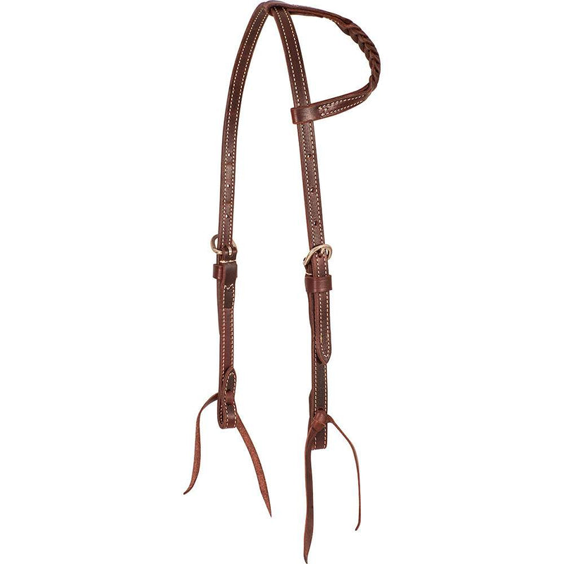 Single Ear Latigo Headstall with Blood Knots
