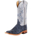 Men`s Blue Safari Elephant 13in Pebble Kidskin Top Square Toe Boot