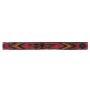 7/8" Beaded Stretch Eagle Black and Red Hat Band