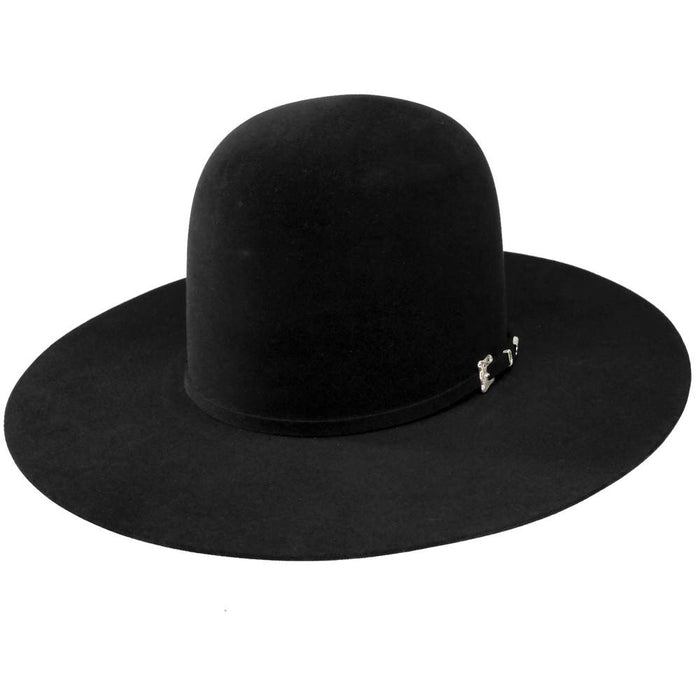 20X Black Gold 4 /4" Brim Open Crown Felt Cowboy Hat