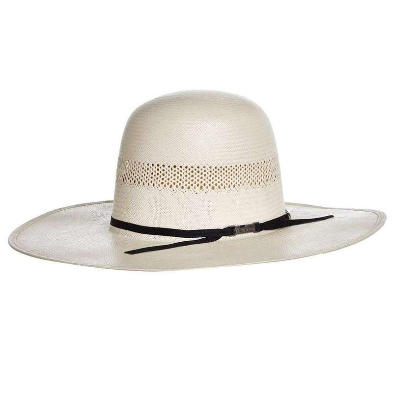 Co 20 Star Premium Shantung Open Crown Two Cord Black Band 4-1/4" Cowboy Hat