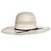 20 Star Premium Shantung Open Crown Two Cord Black Band 4-1/4" Cowboy Hat
