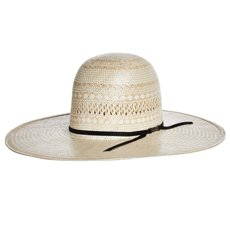 Poli Rope Tan & Natural Straw 5" Brim Open Crown Cowboy Hat