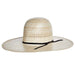 Poli Rope Tan & Natural Straw 5" Brim Open Crown Cowboy Hat