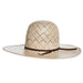 Co 5050 Sand Patchwork 4 1/4in Brim Open Crown Straw Cowboy Hat