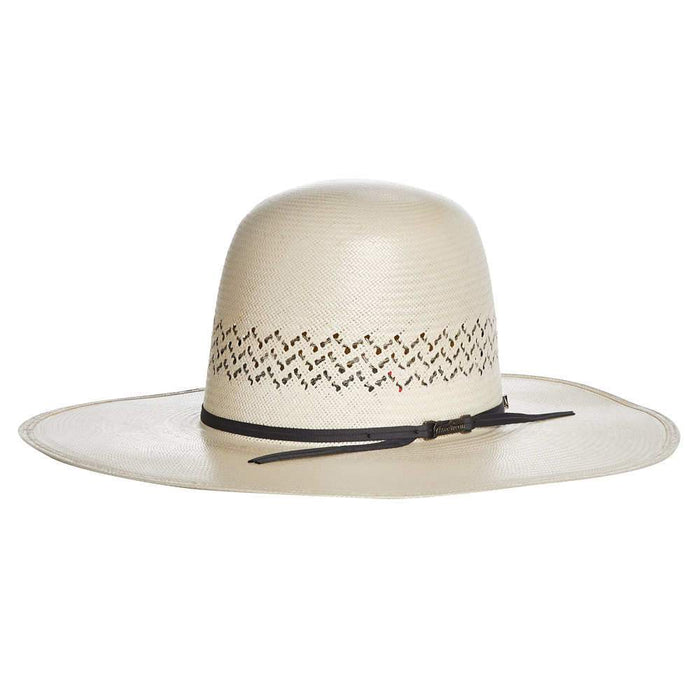 American Hats 5050 Sand Patchwork 4 1/4in Brim Open Crown Straw Cowboy Hat Natural, 67/8 - 5050S2CCHOC42