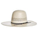 AHC 5200 2 Cord Steel 4 1/4" Brim Open Crown Straw Cowboy Hat