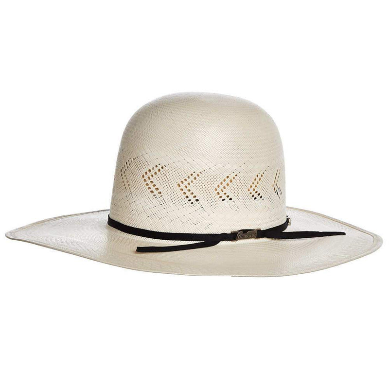 AHC JC4210 2 Cord Black Band 4 1/4" Brim Open Crown Straw Cowboy Hat