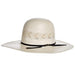 AHC JC4210 2 Cord Black Band 4 1/4" Brim Open Crown Straw Cowboy Hat