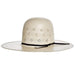 AHC TC8900 2 Cord Black Band 4 1/4" Brim Open Crown Straw Cowboy Hat