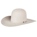 7X Silver Belly Open Crown 4-1/2" Brim Self Banded Felt Cowboy Hat