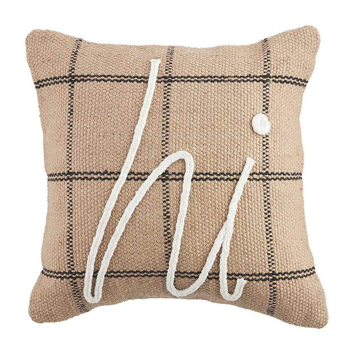 Mud Pie Hi Jute Accent Pillow