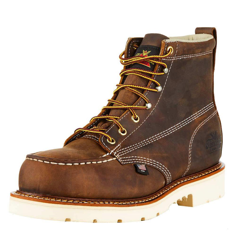 Men`s Crazy Horse 6` Steel Toe Lace Up Work Boot