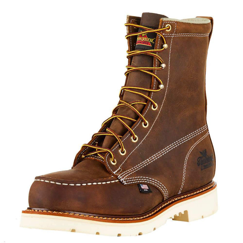 Men`s Crazyhorse 8` Lace Up Steel Toe Work Boot