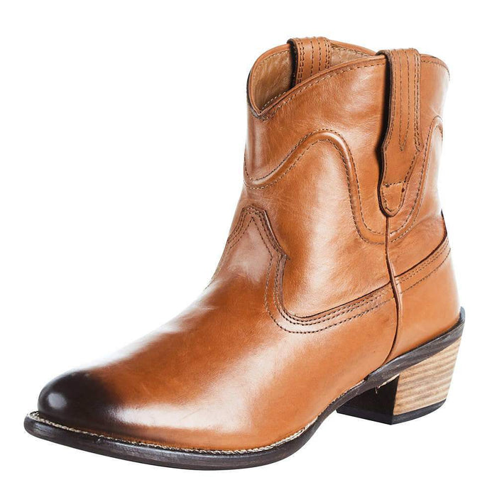 Roper Footwear Women`s Tan Burnished Leather Bootie
