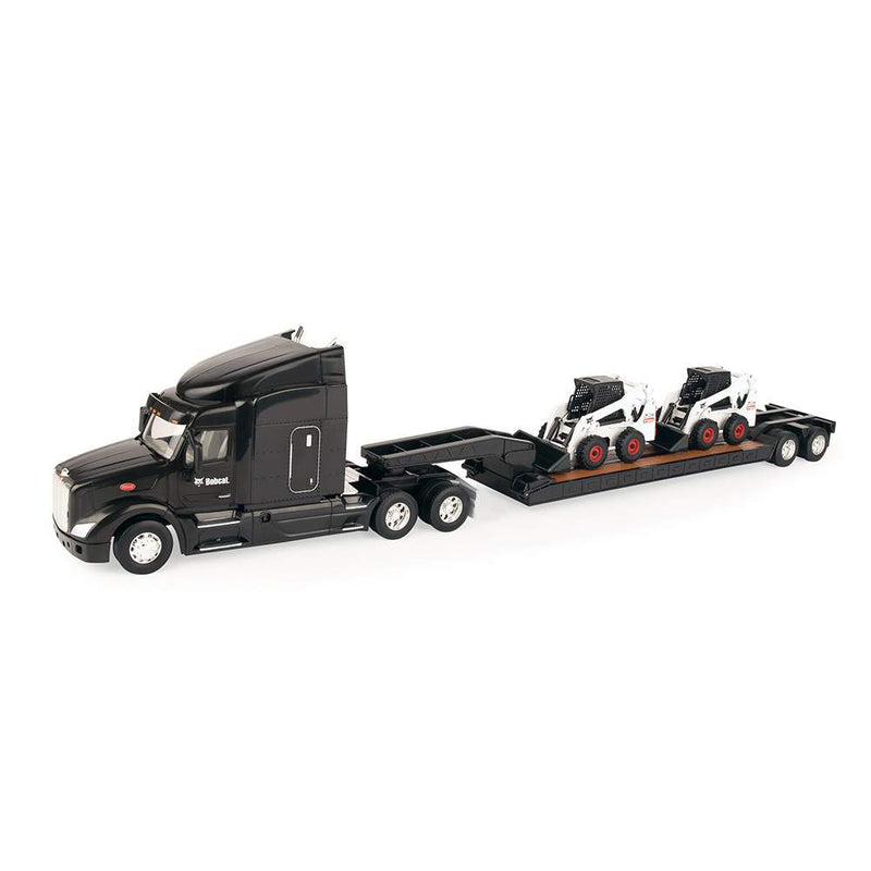 Peterbilt 579 with Lowboy Trailer and Skidloader Set