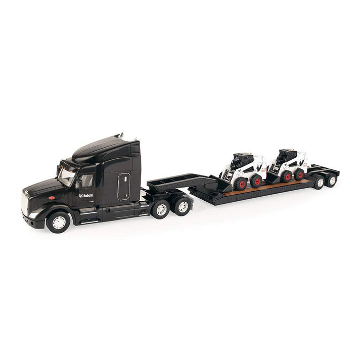 Peterbilt 579 with Lowboy Trailer and Skidloader Set