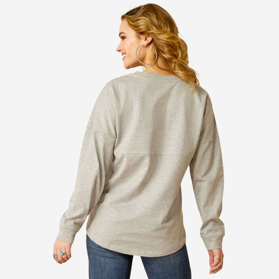 Ariat Women's Cattle Call Oversized Long Sleeve Tee Shirt