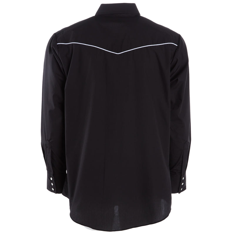 Ely Cattleman Men's Long Sleeve Western Snap Shirt with Contrast Piping