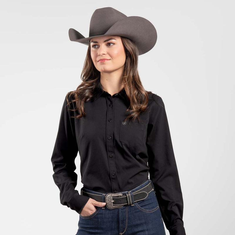 Ariat Womens Kirby Pro Black Long Sleeve Shirt