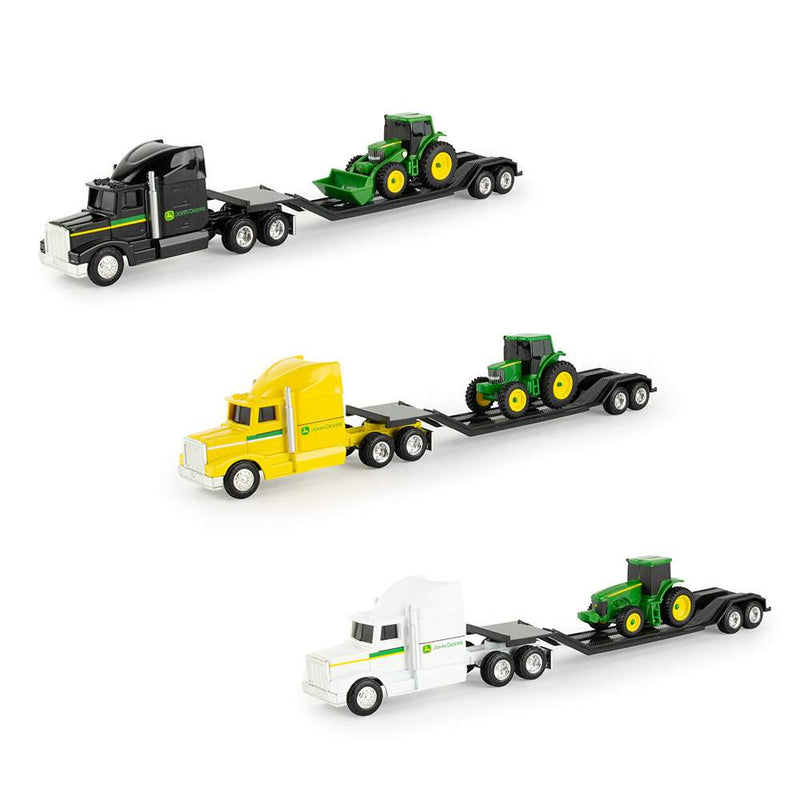 Assorted Semi Truck with Lowboy Trailer