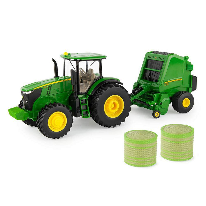 Tomy John Deere 7270R with 560R Round Baler