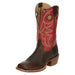 Men`s Arena Ronan Chocolate 11" Crimson Cowhide Top Square Toe Boot