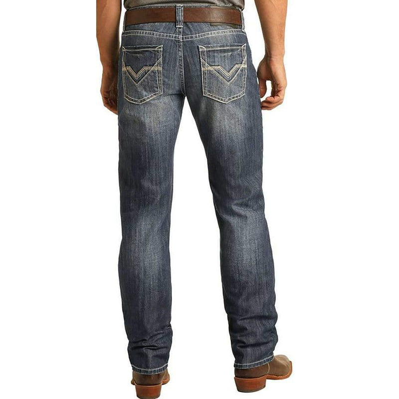 Rock N Roll Cowboy Men's Rock & Roll Denim Stackable Dark Wash Jean