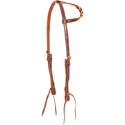 Single Ear Harness and Latigo Headstall with Blood Knots