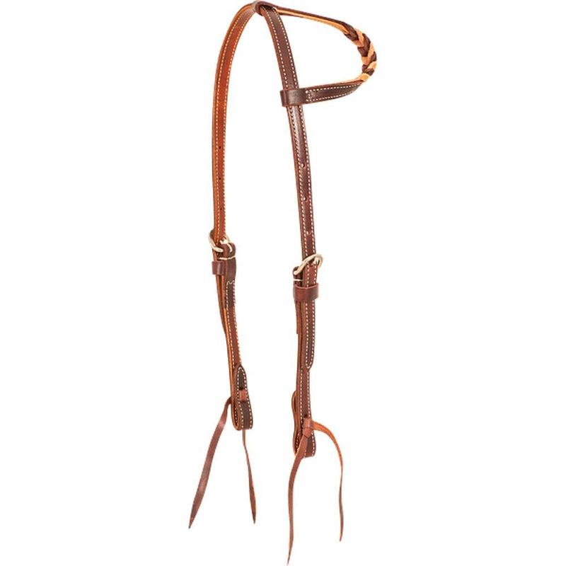 Single Ear Harness and Latigo Headstall with Blood Knots