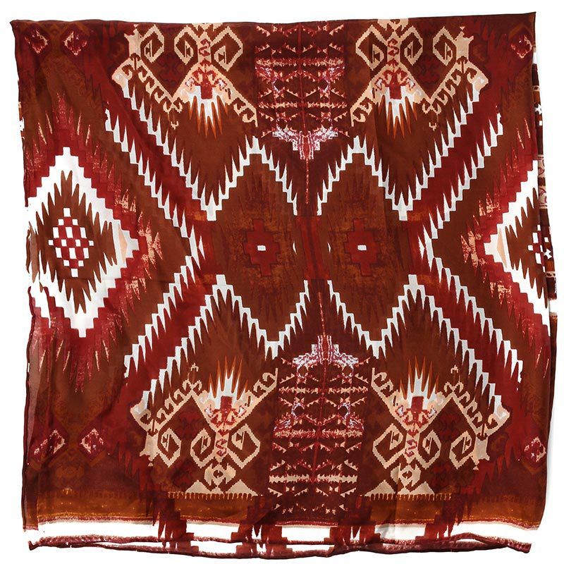Men's Aztec Brown and White Wild Rag Scarf