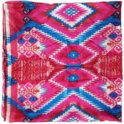 Men's Aztec Pink and Blue Wild Rag Scarf
