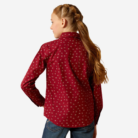 Ariat Girl's Red Ranch Snap Shirt
