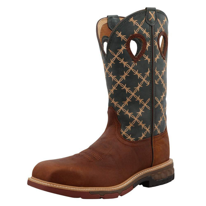 Twisted X Men`s Mocha 12in. Slate Top Nano Toe Work Boot