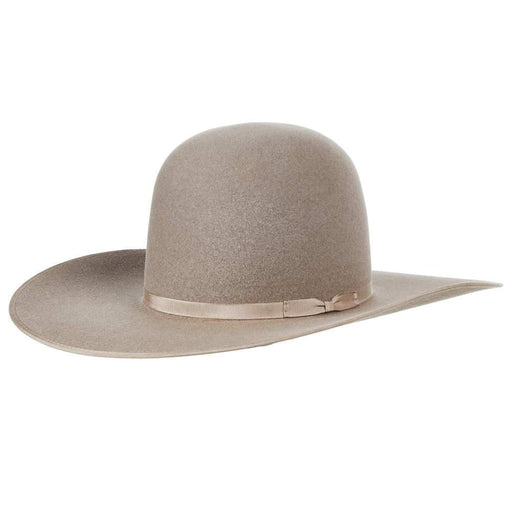 7X Ash/Natural Bound Edge Open Crown 4-1/2" Brim Natural Band Felt Cowboy Hat