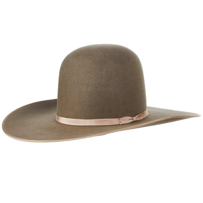 7X Pecan/Bean Belly Bound Edge 4-1/2 Brim Open Crown Felt Cowboy Hat